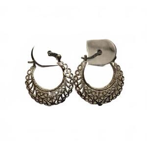 $ Filagree Hoop Earrings